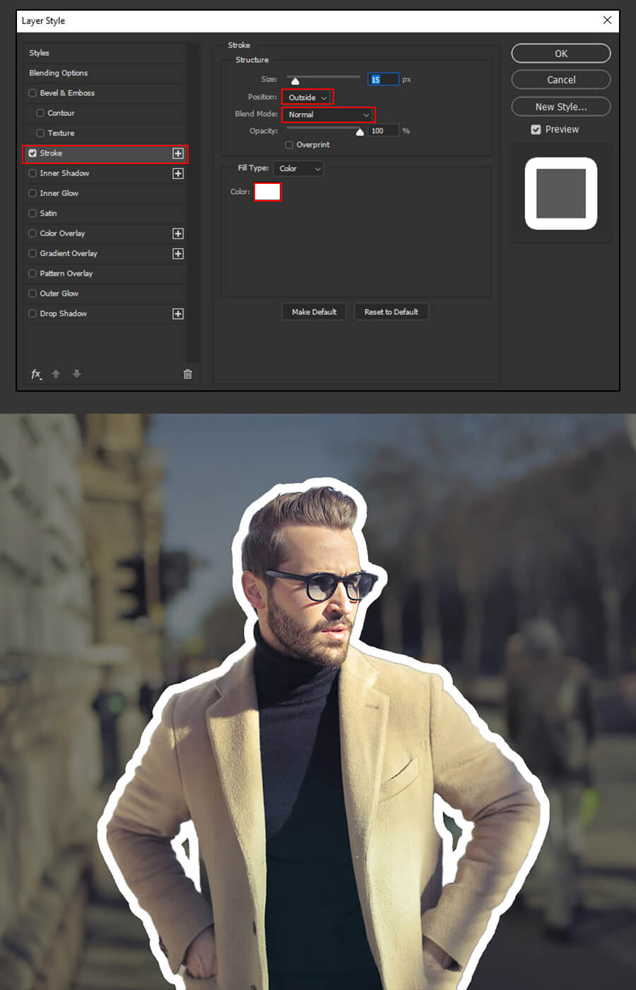 How to outline a picture