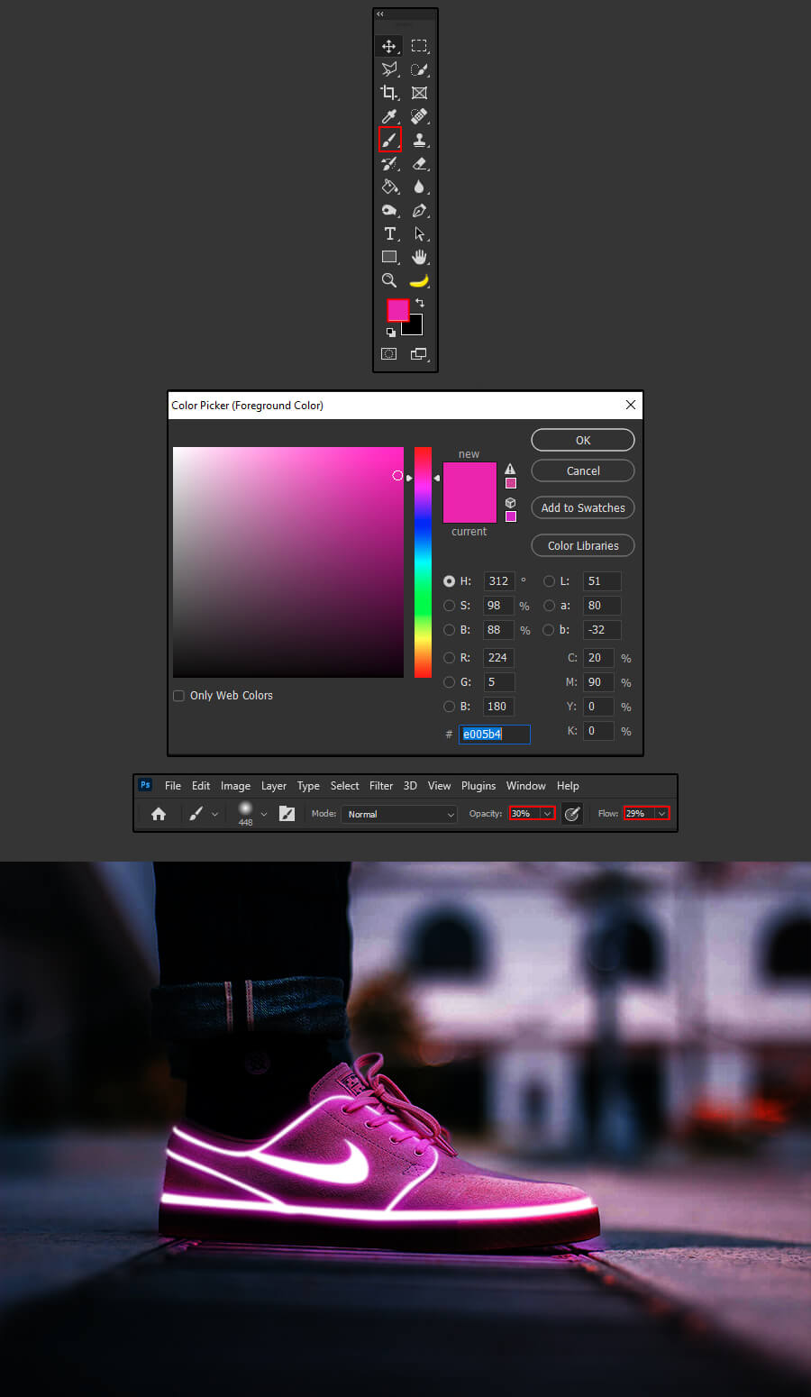 Neon Glowing Effect enhancing