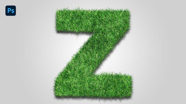 Grass Text Effect in Photoshop – Easy and Quick Tutorial