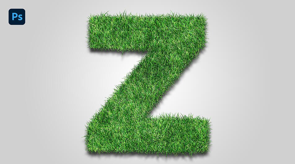 Grass Text Effect in Photoshop – Easy and Quick Tutorial